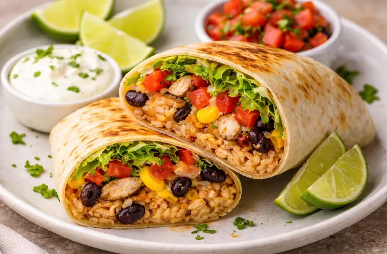 Burrito con tortilla