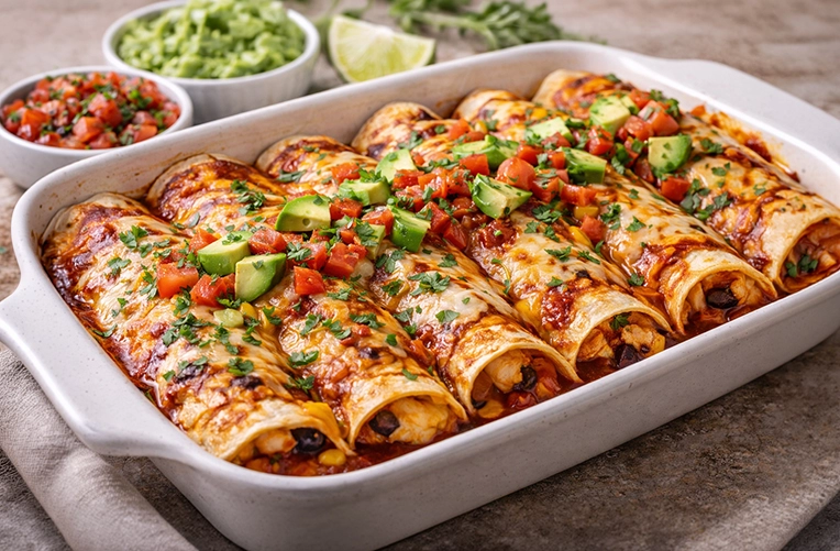Enchilada con tortilla