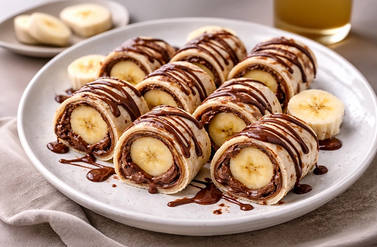 Tortilla al cioccolato e banana